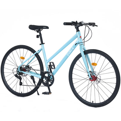 7 Speed Hybrid Bike Disc Brake 700C Road Bike for Men & Women