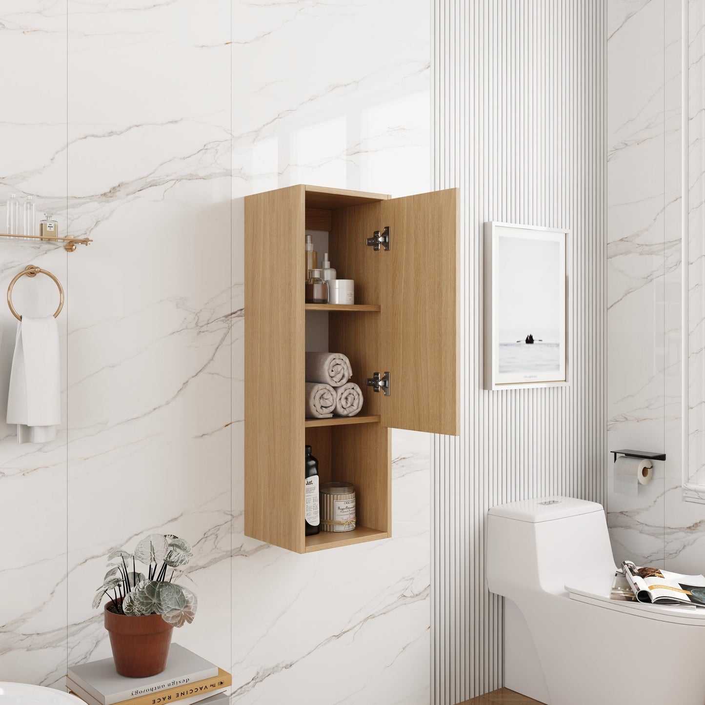 12 Inch Small Wall-Mounted Side Cabinet