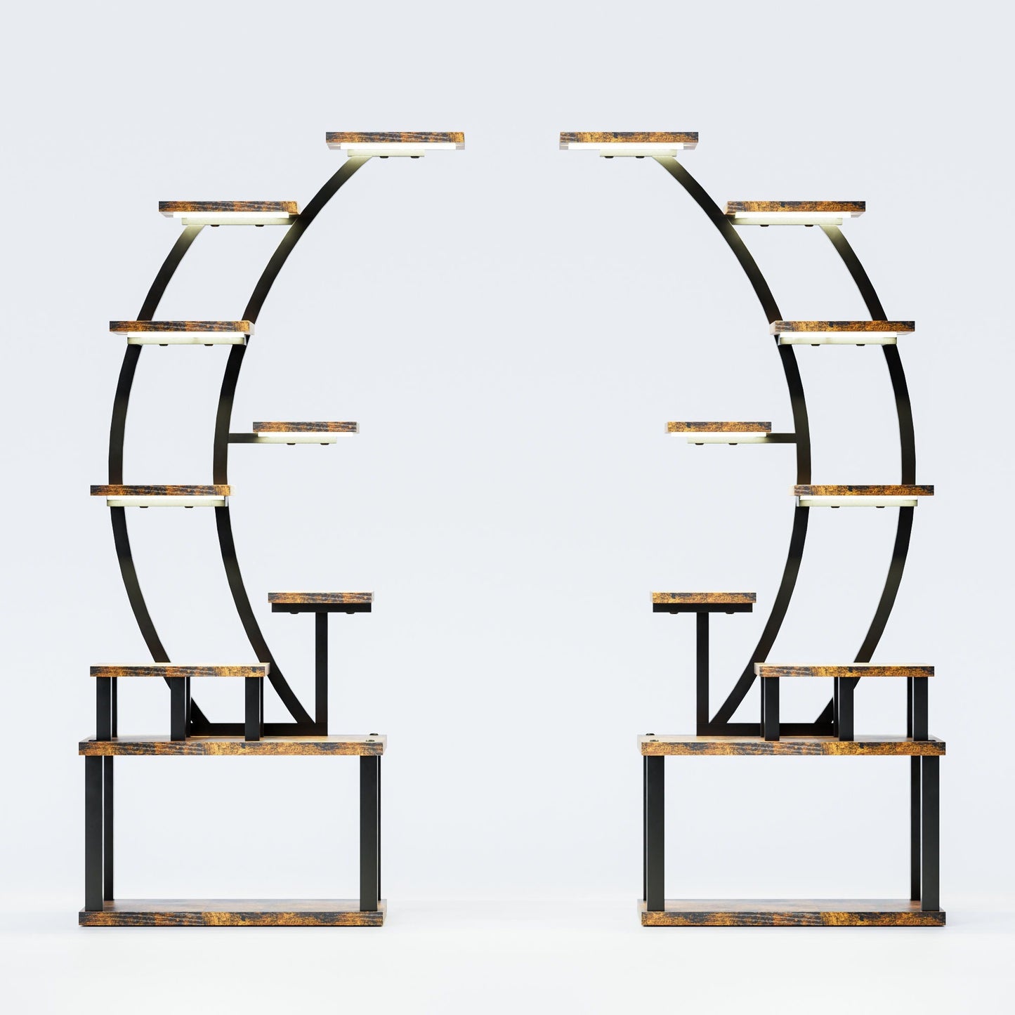9 Tiered Indoor Plant Stand With 5 Adjustable Grow Lights