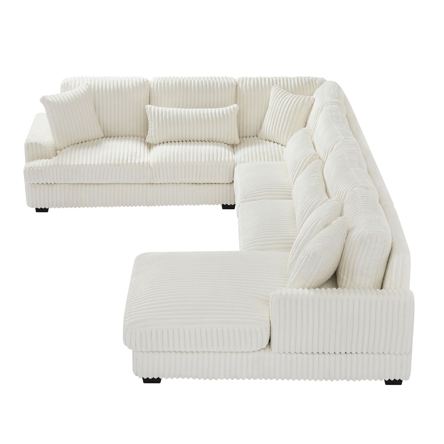 Oversized Sectional Sofa U - Shaped Sofa Couch Modern Sofa Upholstered In Soft With A Chaise Lounge For Living Room
