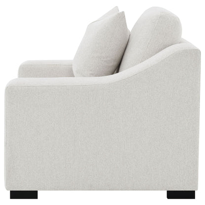 Ashlyn Fabric Upholstered Track Arm Accent Chair Sand
