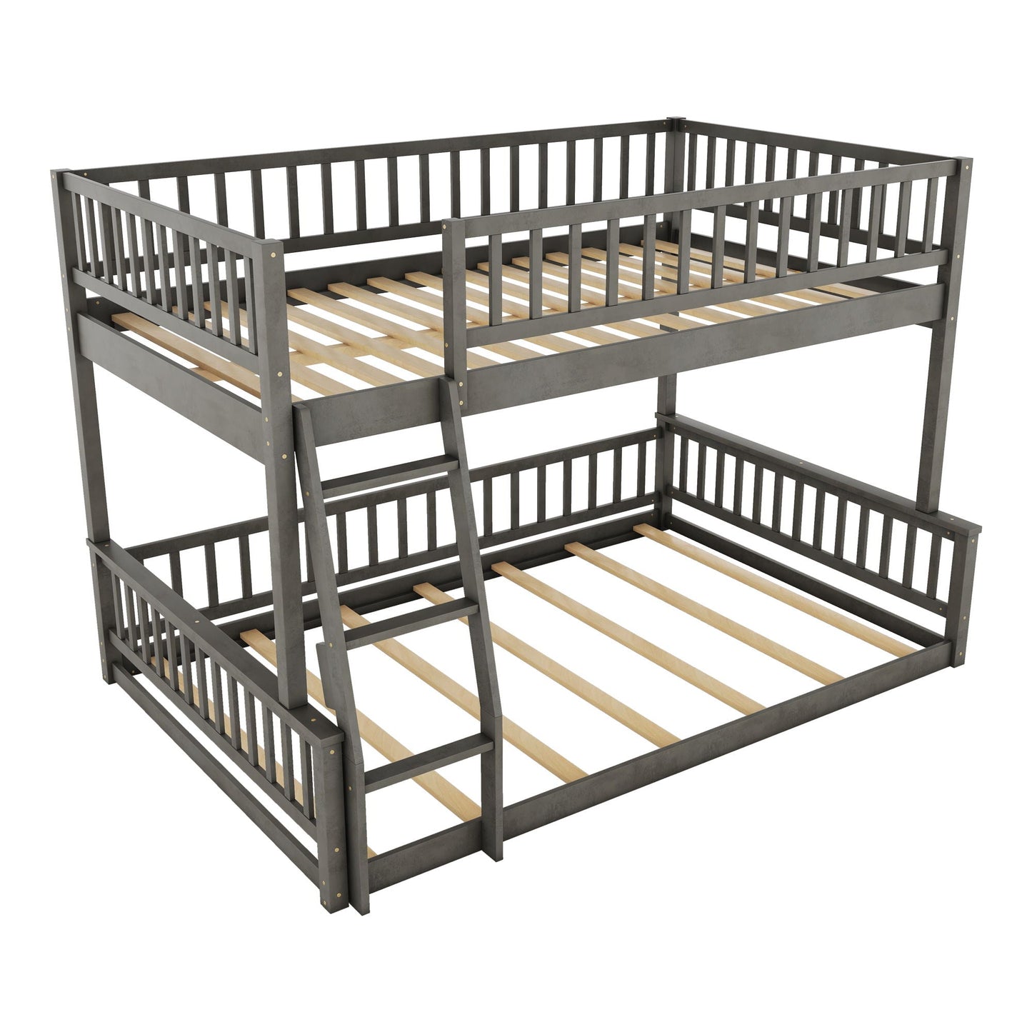 Bunk Bed With Ladder And Guardrails