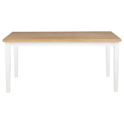 Andrews 7-piece Rectangular Dining Set Light Ash and White