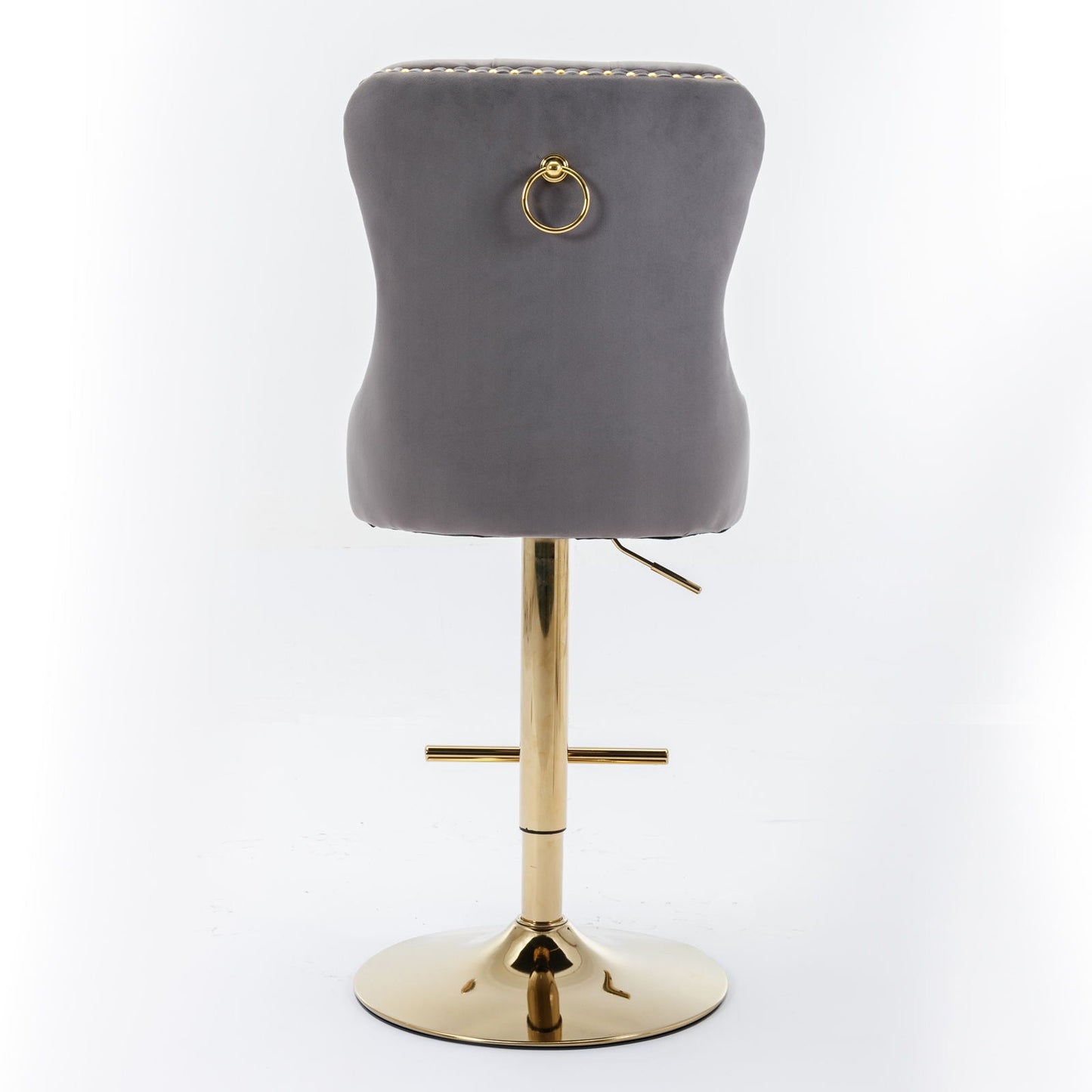 Thick Swivel Barstools Adjusatble Seat Height From 25-33", Modern Upholstered Bar Stools With Backs Comfortable Tufted For Home Pub And Kitchen Island (Set of 2)