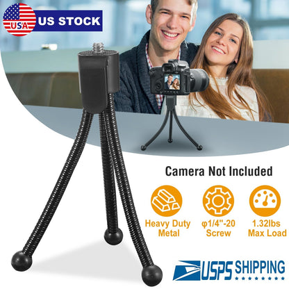 Tripod Stand For Camera Mini Projector Flexible Tripod Holder Heavy Duty Camera Tabletop Mount w/ Anti-slip Feet For Photograph Recording