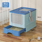 Extra-large Fully Enclosed Drawer-Type Foldable Cat Litter Box