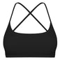 Women Cross Back Sport Bras Padded StrappyÊCrop Open Back Low Impact Bras SexyÊFitnessÊTank Tops with Removable Pads Thin Straps for Gym Yoga Workout