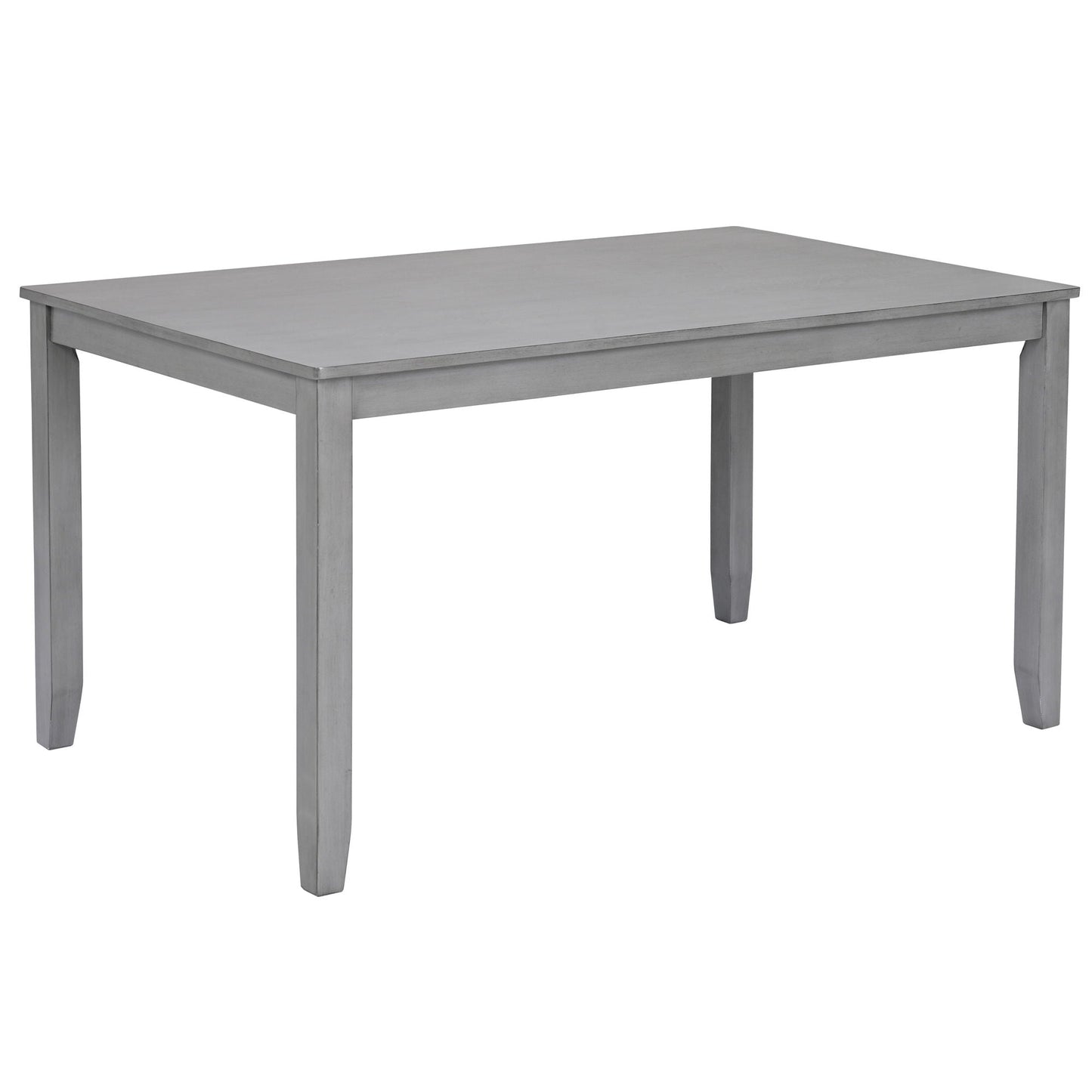 6 Pieces Kitchen Dining Set, Rectangular Wooden Dining Table With 4 Upholstered Chairs And A Bench