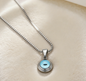 Evil Eye Stainless Steel Necklace & Earrings