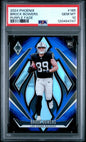 Graded 2024 Panini Phoenix Brock Bowers #165 Purple Fade Rookie RC Football Card PSA 10 Gem Mint