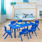 6-pack Kids Plastic Stackable Classroom Chairs-Blue