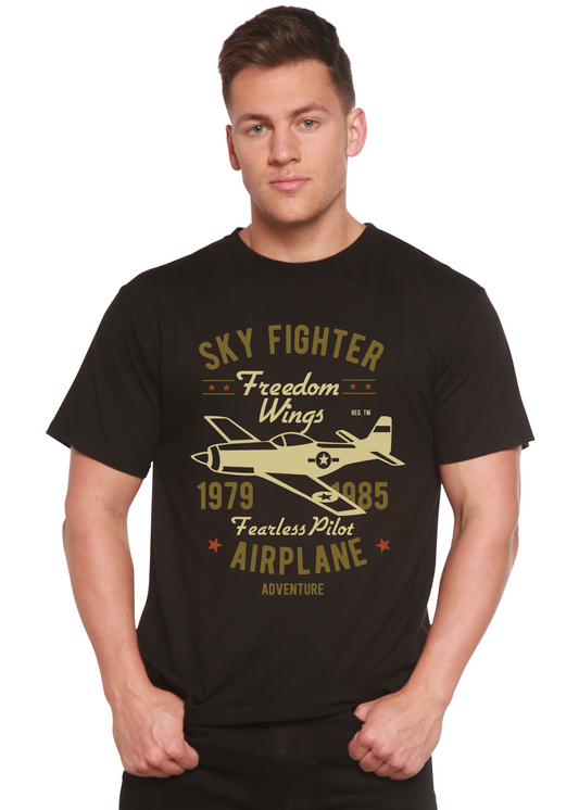 Sky Fighter Spun Bamboo® Men's Bamboo Viscose/Organic Cotton Short Sleeve Graphic T-Shirt