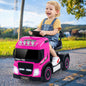 6V Kids Electric Ride-on Truck with Height Adjustable Seat-Pink