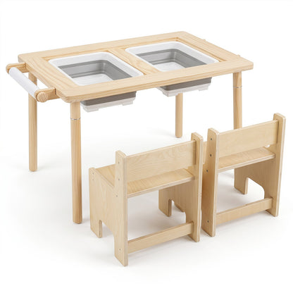 Kids Activity Table and Chair Set with Adjustable Height