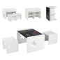 3 Pieces Kids Table and Chair Set Space-saving Toddler Table and 2 Chairs