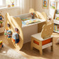 3-in-1 Kids Art Table and Chair with Storage and Reversible Whiteboard Chalkboard for Ages 3-10 Years Old-White