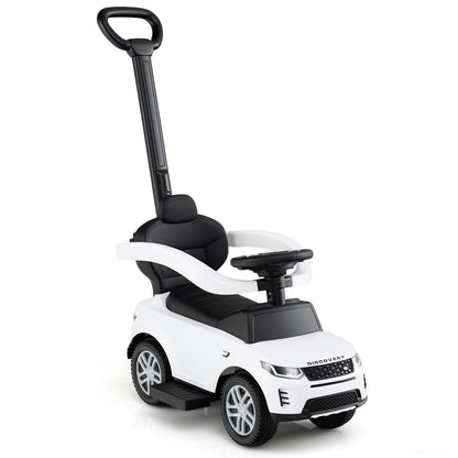 3 in 1 Push Car with Removable Handle and Guardrail for Kids 18-36 Months Old
