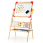 3-in-1 Wooden Art Easel for Kids with Drawing Paper Roll