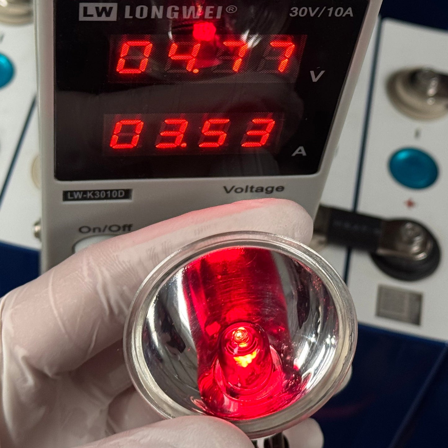 12V - 24V Miniature Infrared / Red Light MR16 Halogen IR Heating Lamp