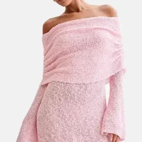25 Edition – Off-Shoulder Knit Bodycon Dress