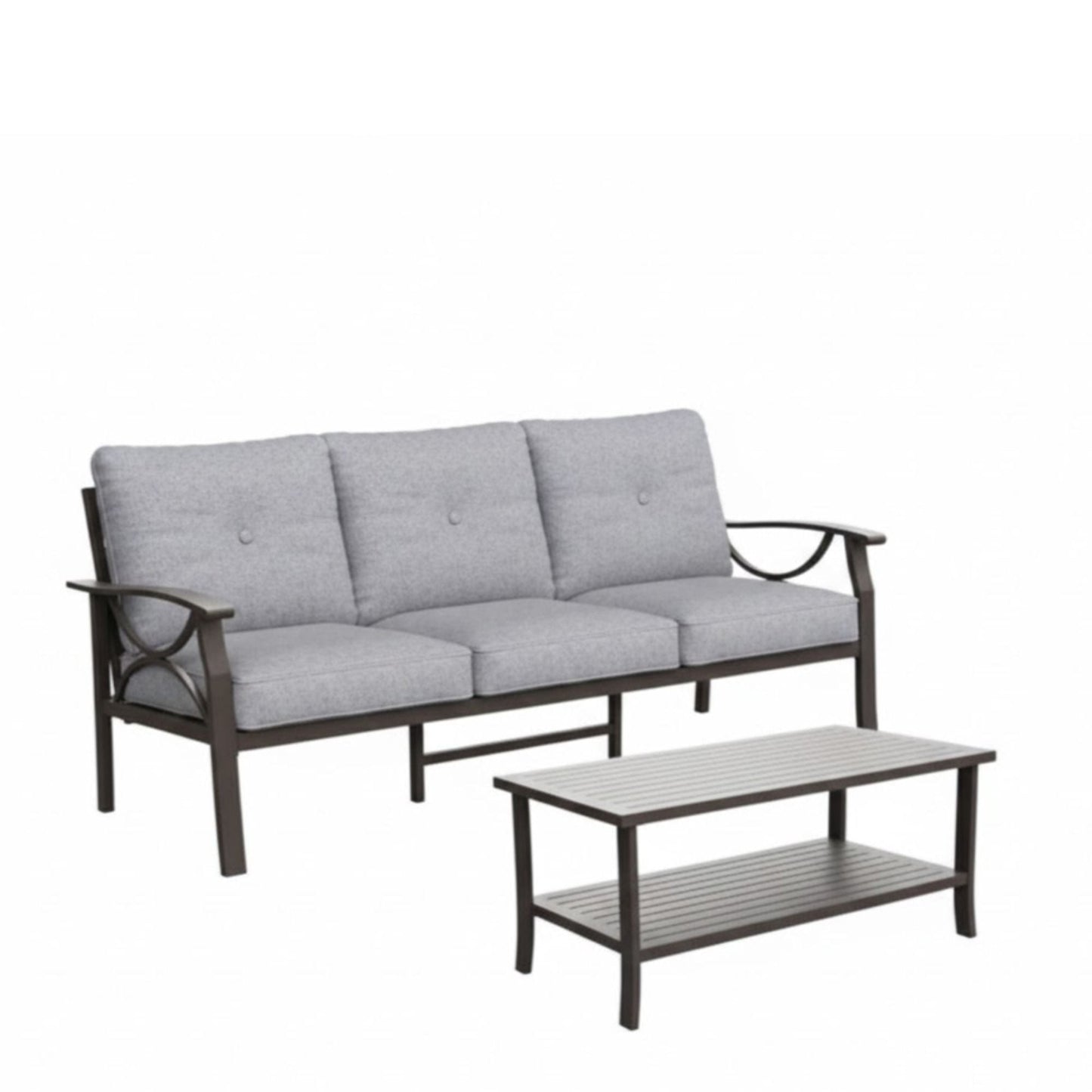 Patio Furniture Set with Coffee Table and Cushions for Backyard