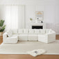 151.6-Inch Extra-Large L-Shaped Chenille Sectional Sofa