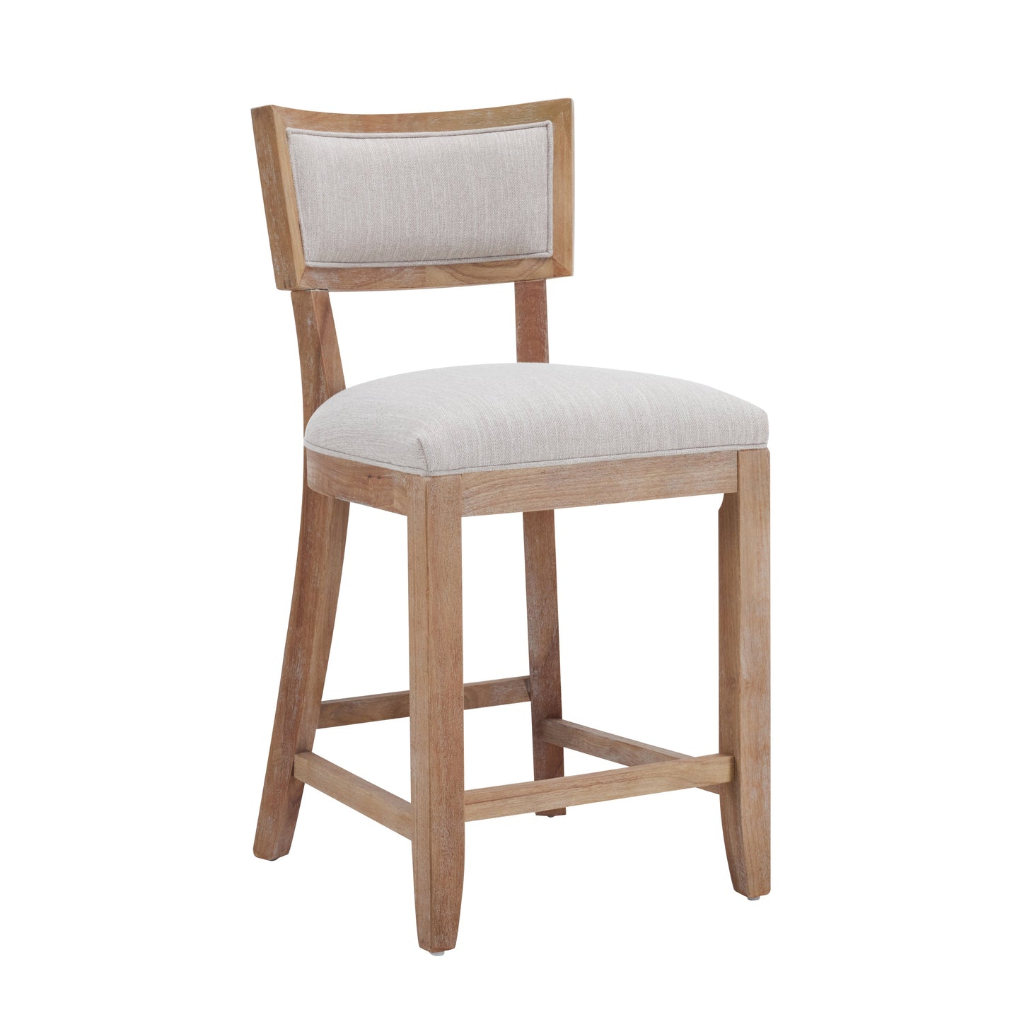 26.5" Upholstered Counter Stools Set of 2 with Comfy Back