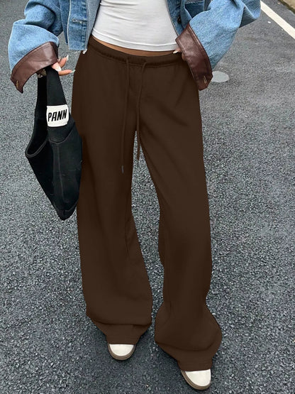 Wide Leg Drawstring Sweatpants