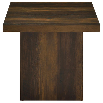 Devar 2-piece Square Coffee and End Table Set Dark Pine