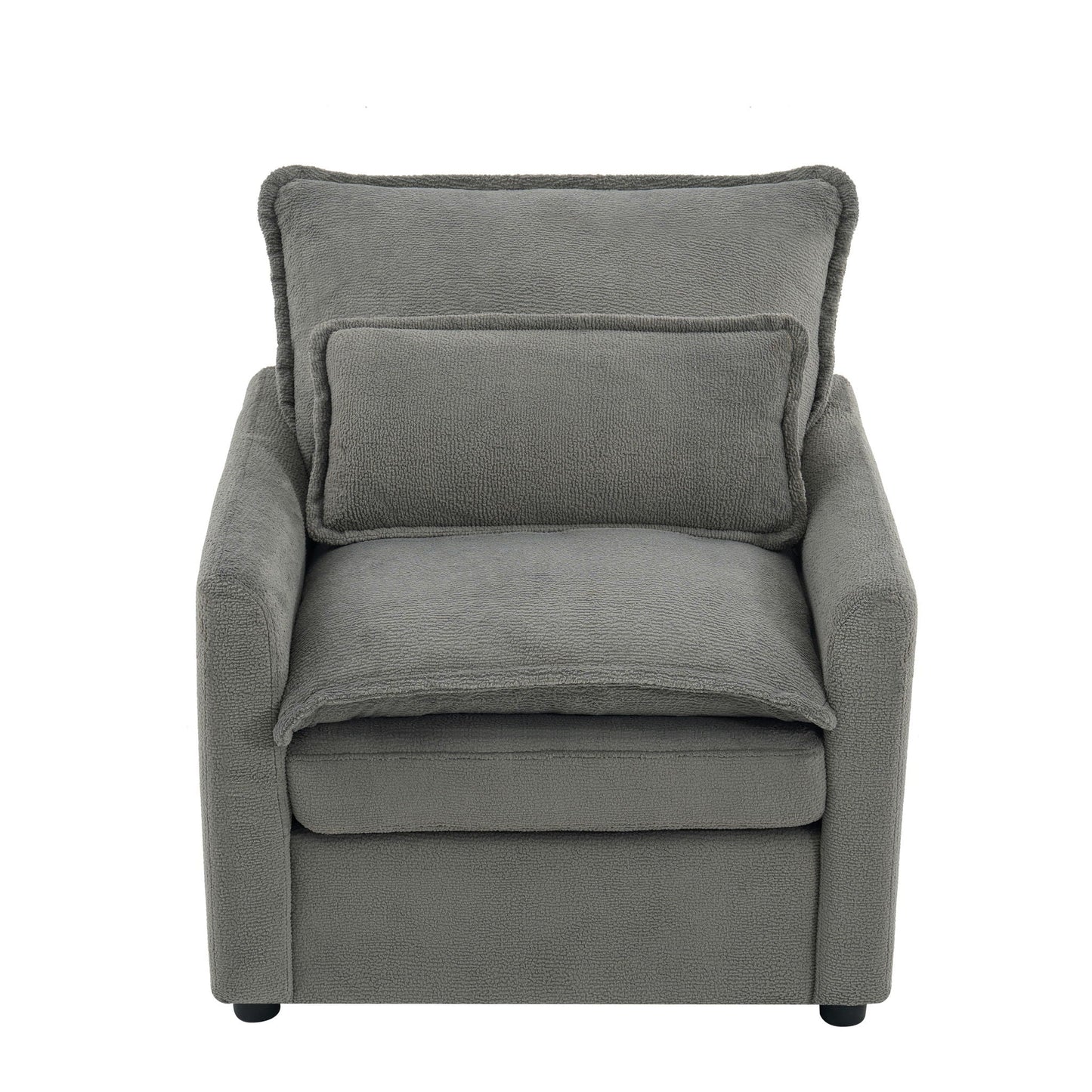 Modern Single Seat Accent Chair With Side Storage Pockets