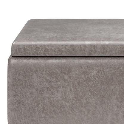 Owen - Tray Top Small Coffee Table Upholstered Storage Ottoman