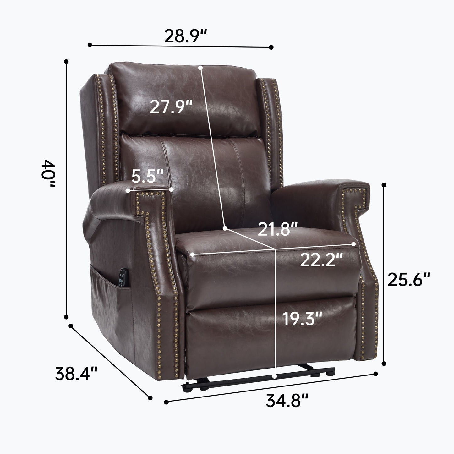 Manual Recliner Chair  With Heavy Duty Motion Mechanism, 8 Vibrating Nodes And 3 Massage Modes For Living Room