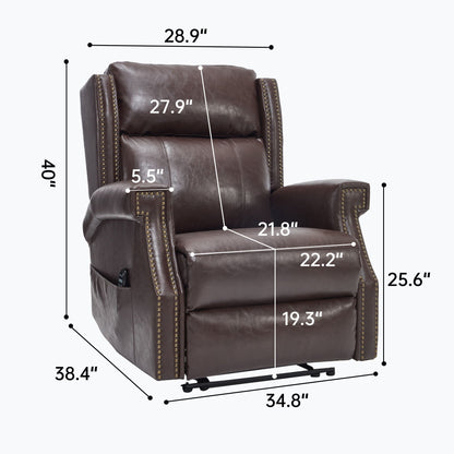 Manual Recliner Chair  With Heavy Duty Motion Mechanism, 8 Vibrating Nodes And 3 Massage Modes For Living Room