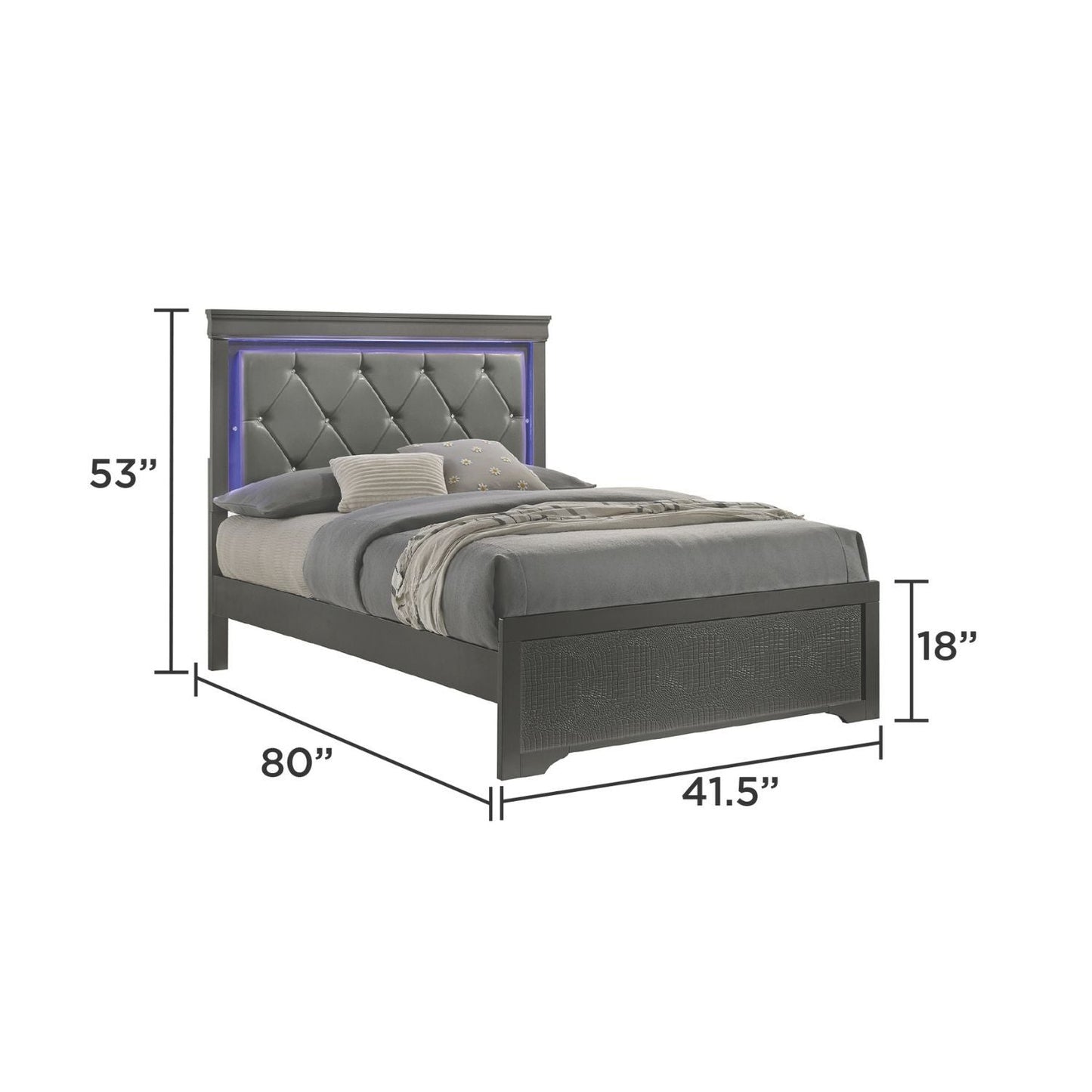 Blaze - Bedroom Set With LED Headboard