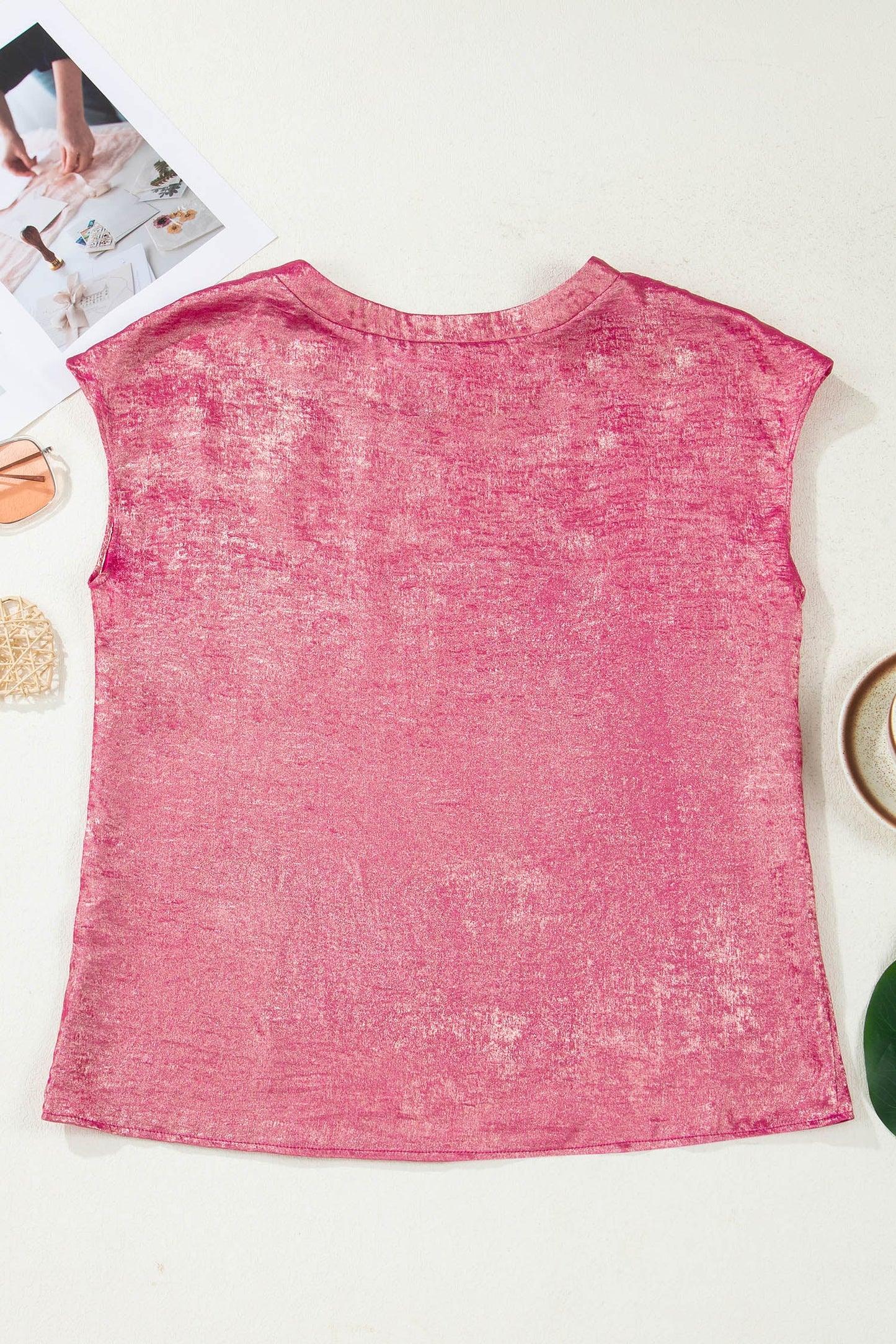 Alanna Metallic Cap Sleeve Top