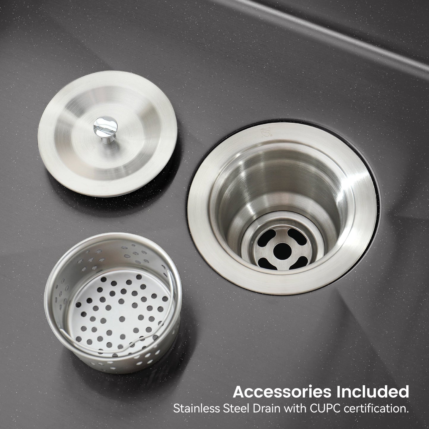 Stainless Steel Kitchen Sink, 23"x19" Single Bowl, Undermount Handmade Sink