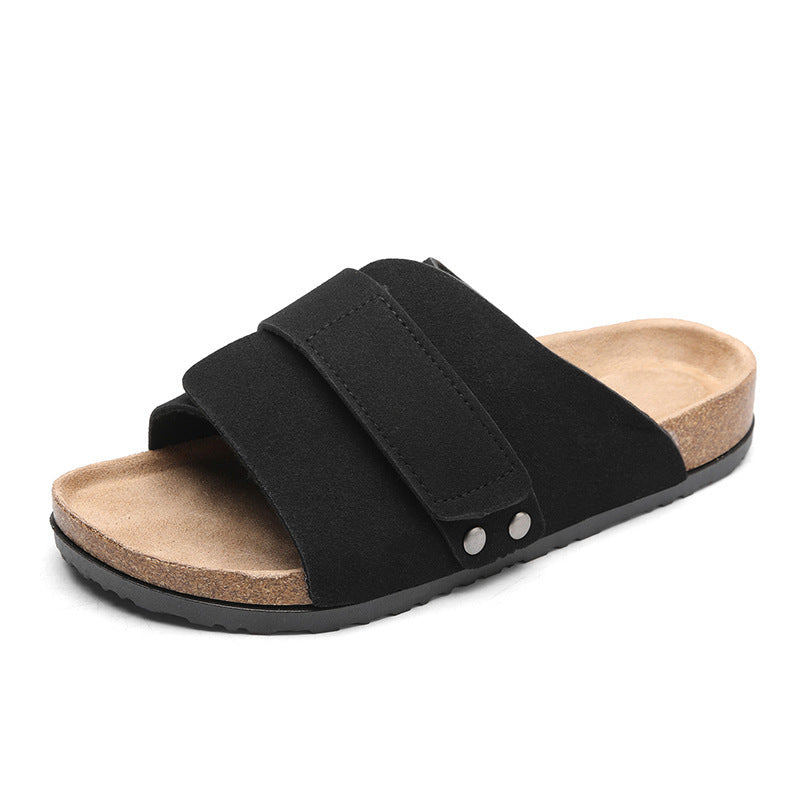 Summer Mens Cork Slippers Couples Shoes