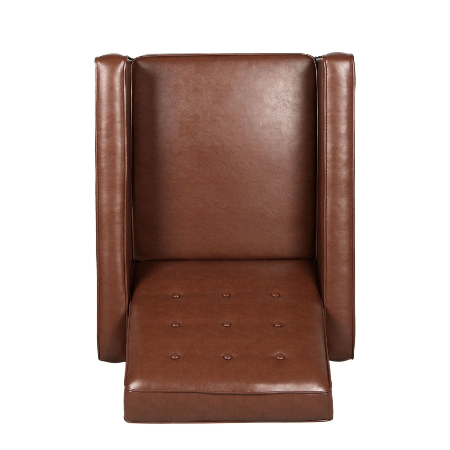 Mid-Century Modern Recliner With Button Tufted Waffle Stitch