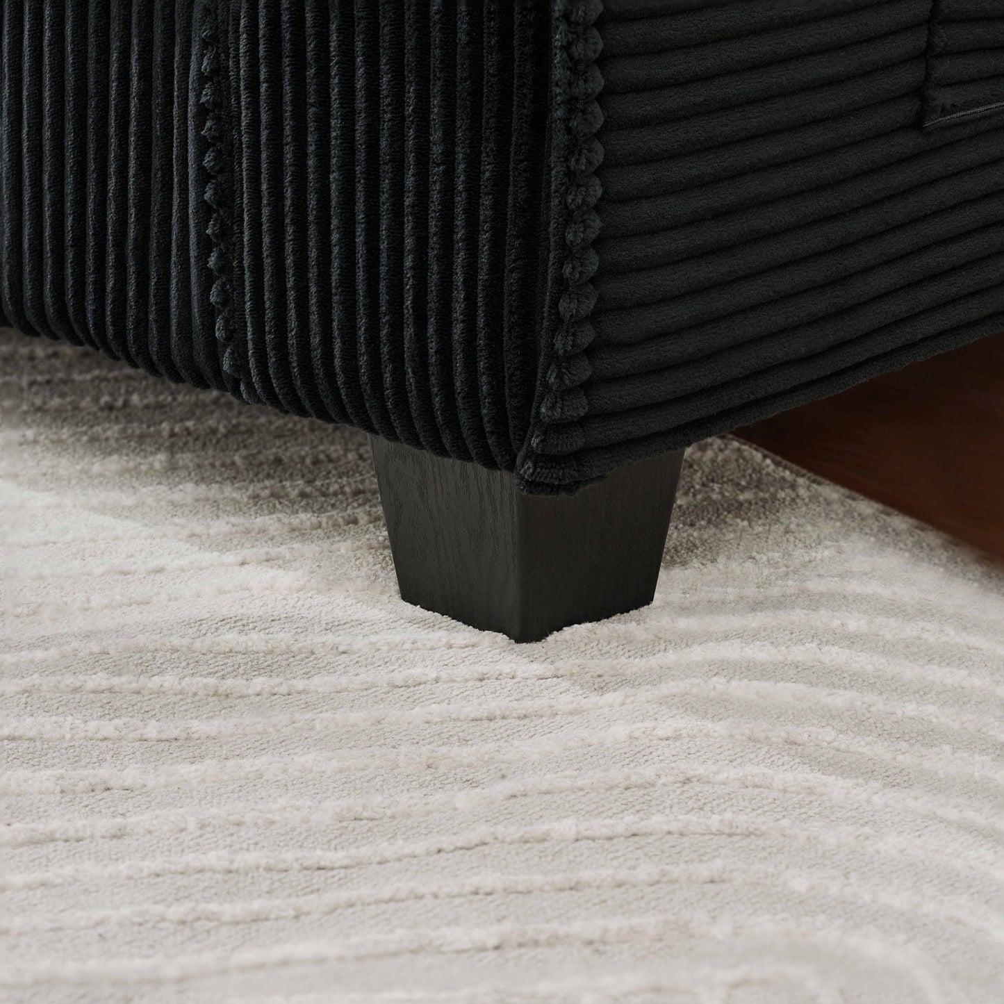 Storage Bench With Crystal Buttons And 1 Pillow For Bedroom