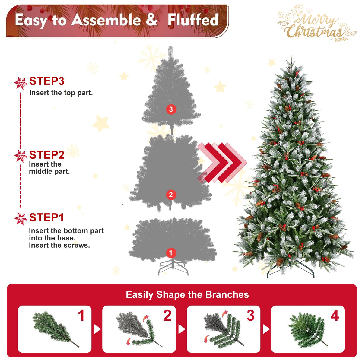 9FT Christmas Tree with 3750 Tips