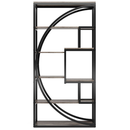 5 Tier Etagere Bookshelf With 8 Open Shelves Organizer For Living Room