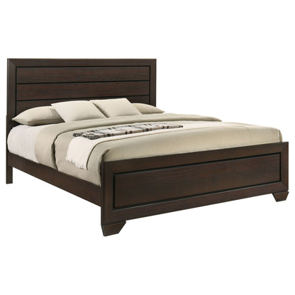 Kauffman Wood Eastern King Panel Bed Dark Cocoa