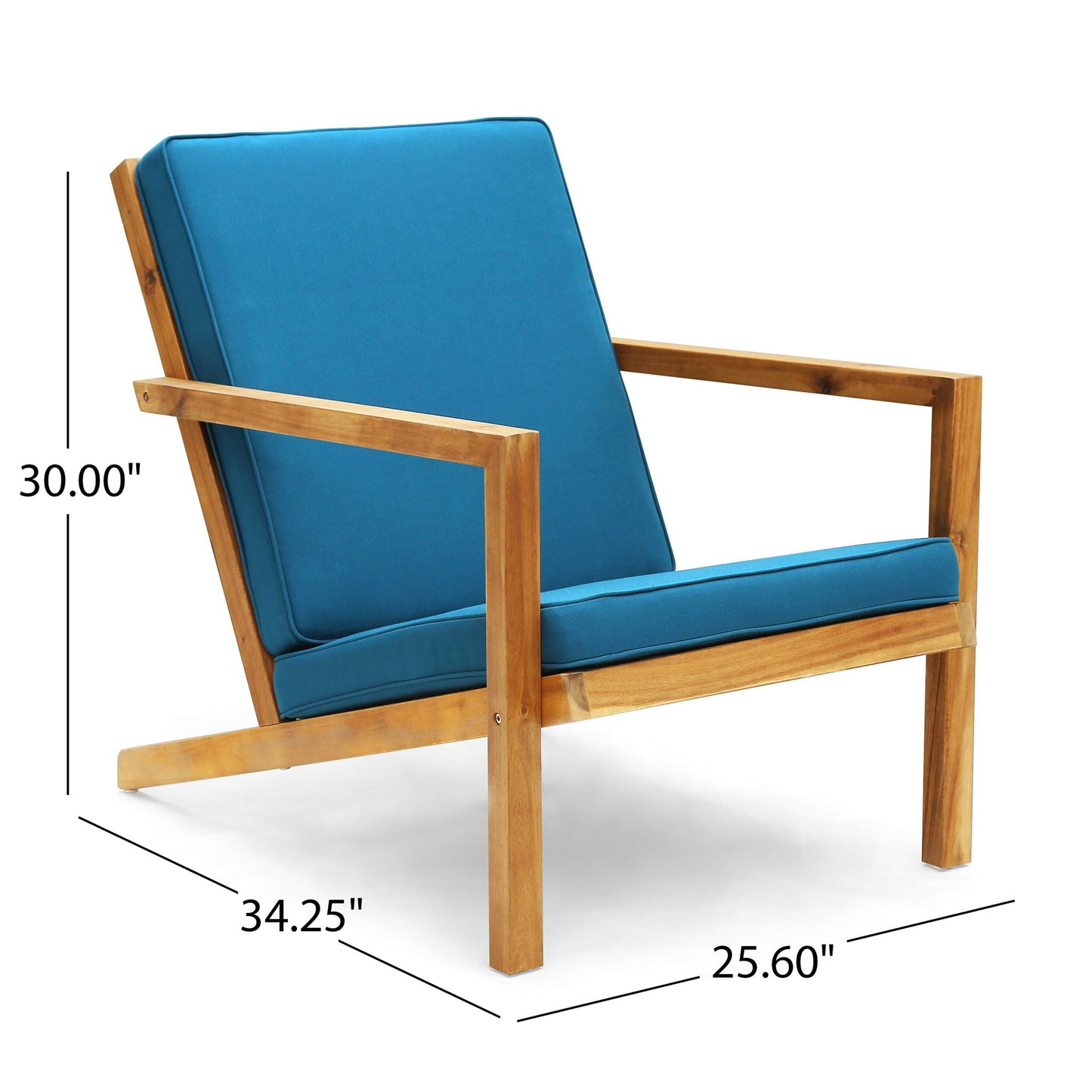 Celestaria 3-Piece Outdoor Chat Set with Adirondack Chairs, Cushions and Side Table