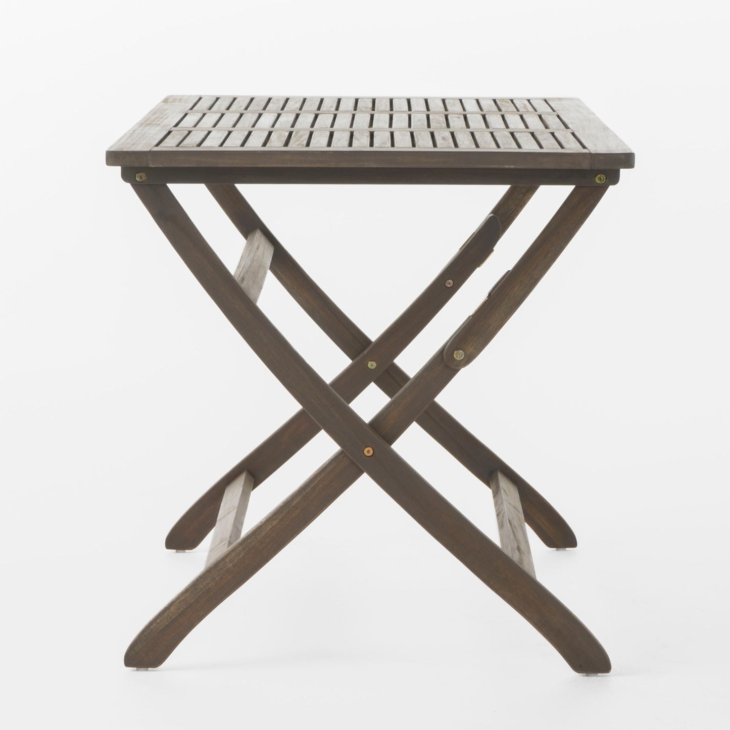 Blissique Outdoor Foldable Wood Dining Table With Slat Design