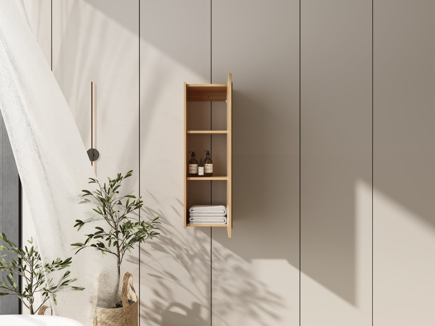 12 Inch Small Wall Mounted Side Cabinet