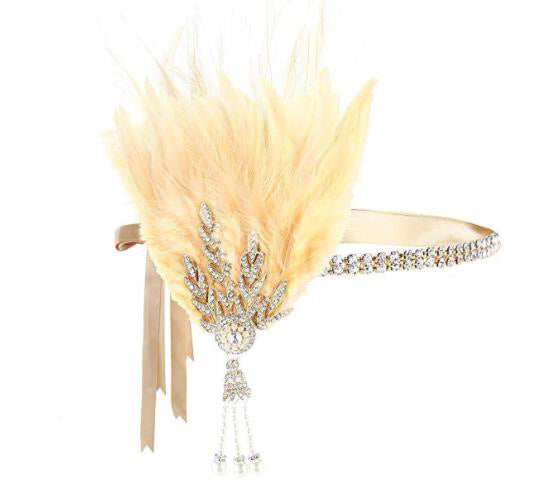 Masquerade Feather Headpiece Cross-Border Vintage Hair Band In European And American Style