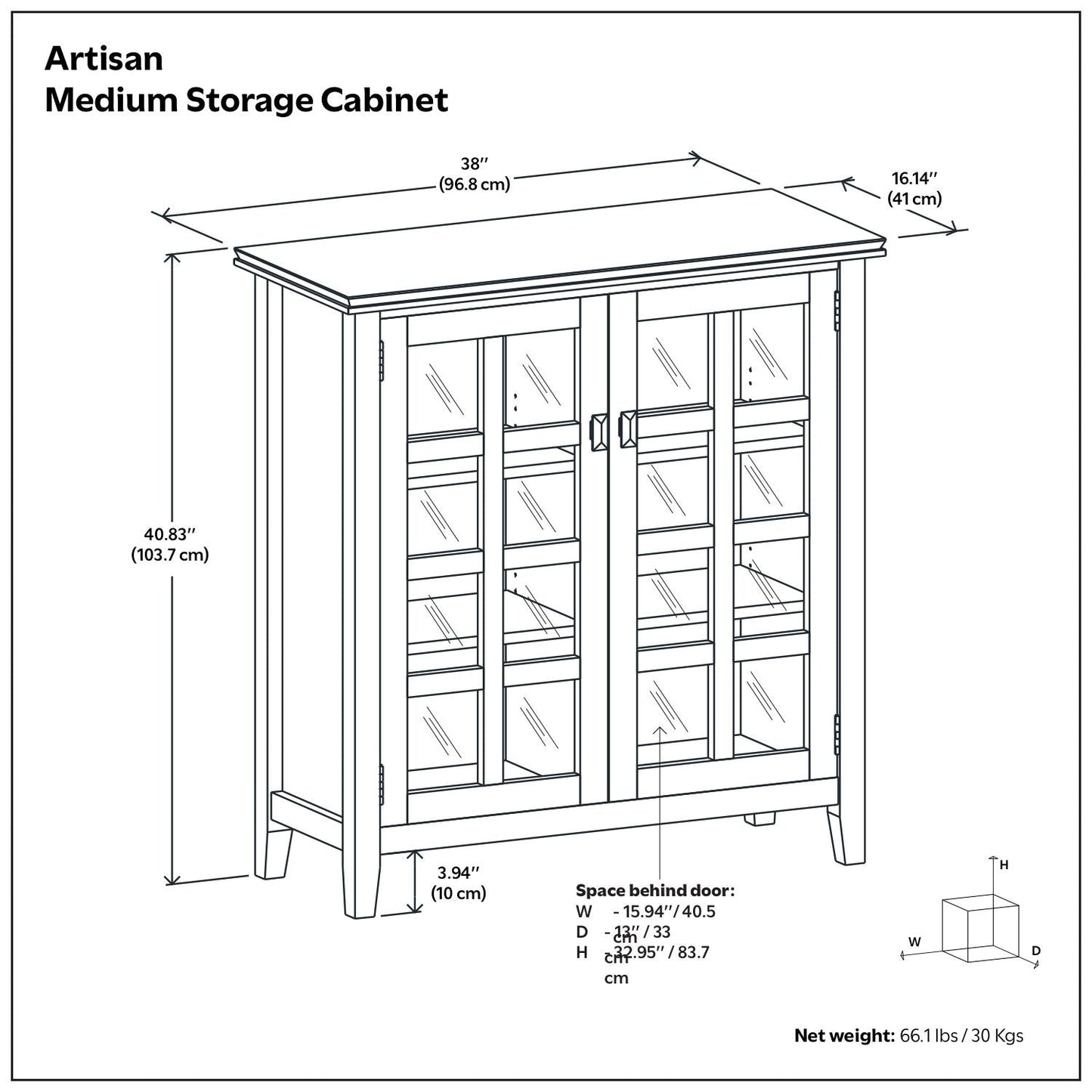 Artisan - Handcrafted Medium Storage Cabinet
