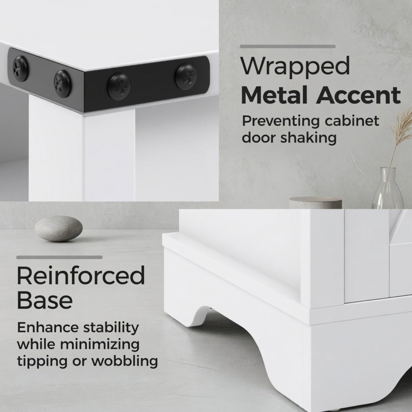 Farmhouse Nightstand, Charging Station & Storage