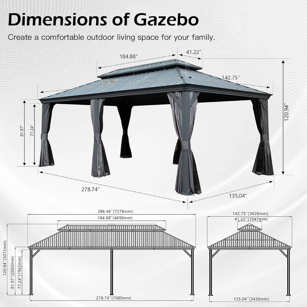 12x24FT Outdoor Gazebo