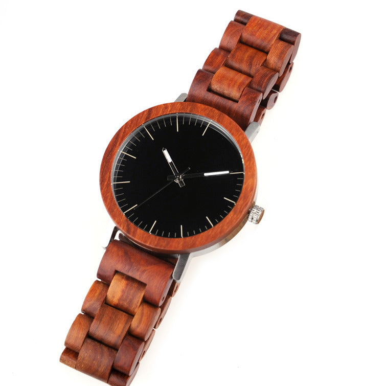 Simple Classic Wooden Analog Quartz Watch